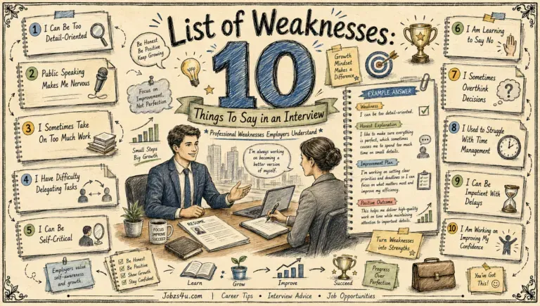 List of Weaknesses 10 Things To Say in an Interview